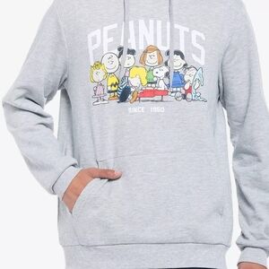Gray Peanuts Graphic Hoodie